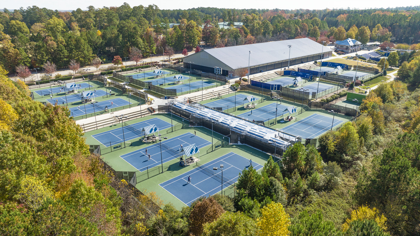 Aerial view of Cary Tennis Park