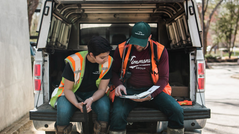 Careers - Co-workers sitting in truck