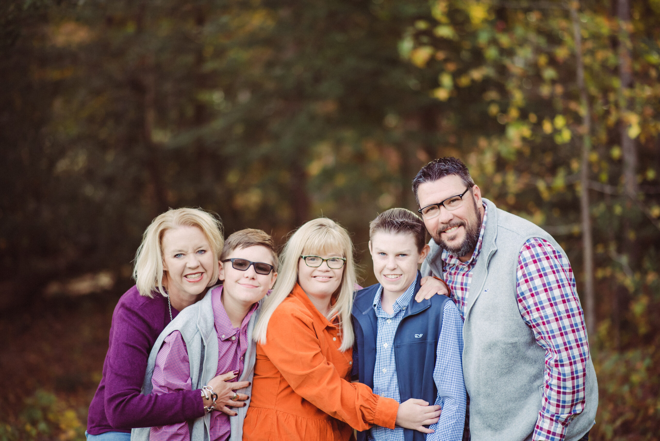 Shannon posed with her three kids and her husband.