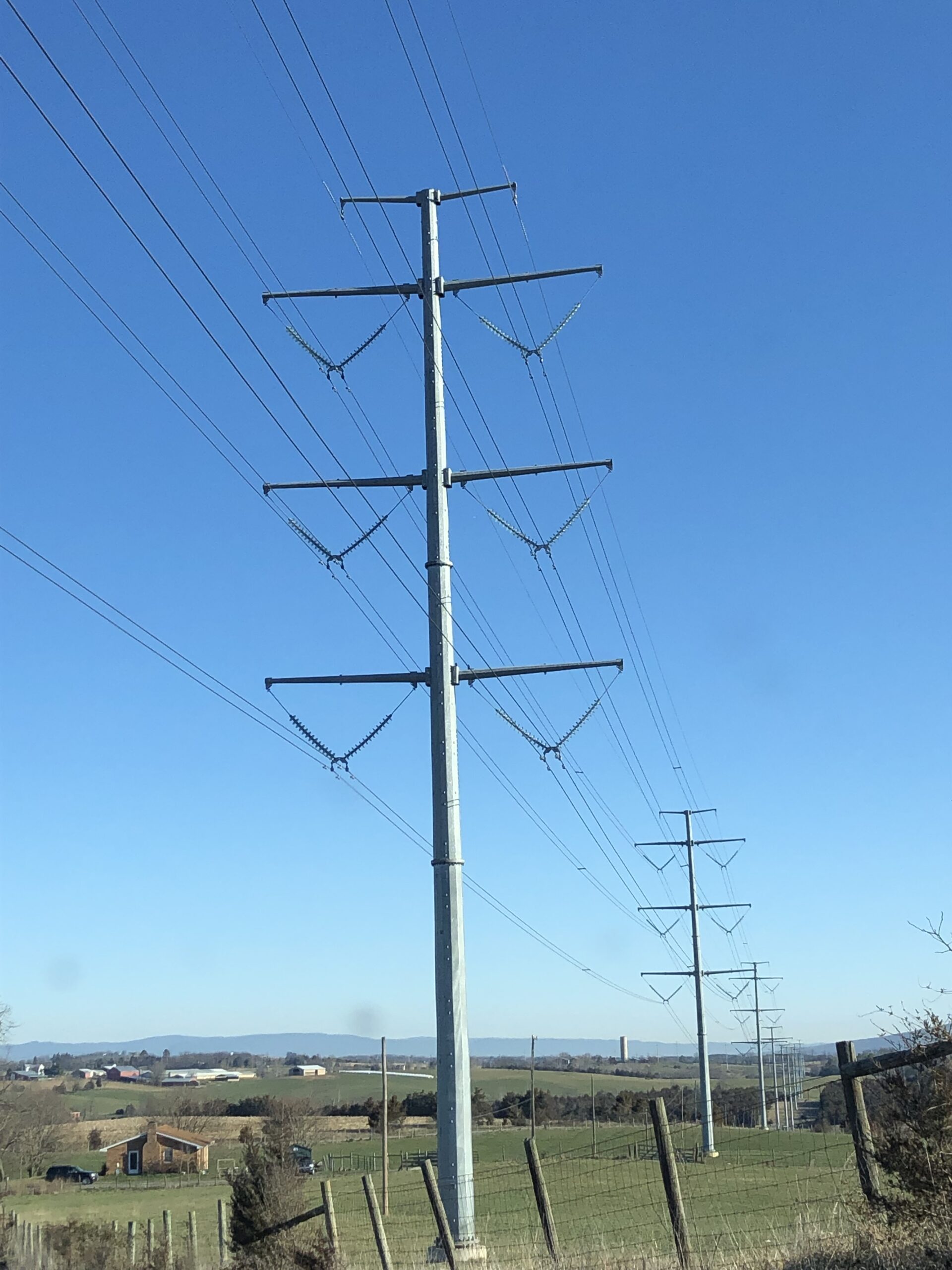 Power poles on the countryside