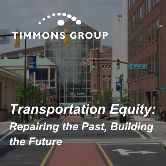 Transportation Equity Hero featuring Richmond's city center.