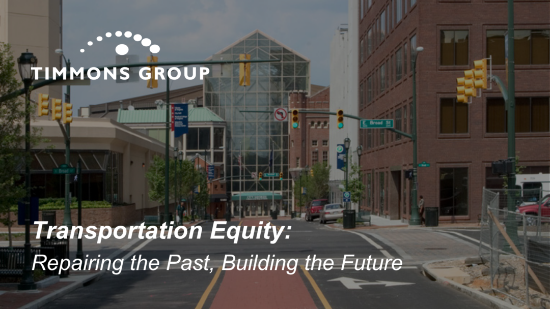 Transportation Equity Hero featuring Richmond's city center.