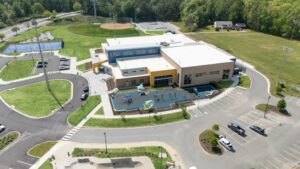 A bird's eye view of the Southside Community Center.