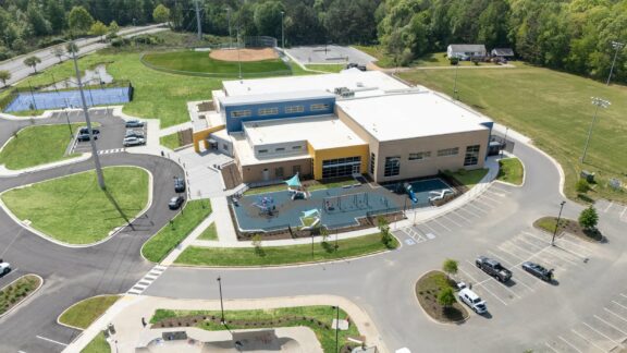 A bird's eye view of the Southside Community Center.