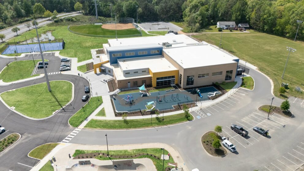 A bird's eye view of the Southside Community Center.
