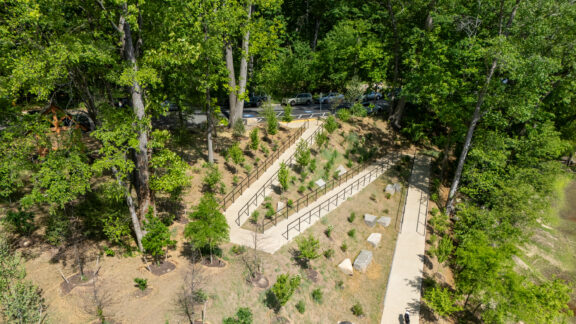 The ADA compliant path within the green path.