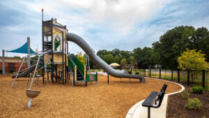 The slide at the Beulah Park playground.