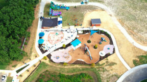 A top-down view of the Beulah Park.
