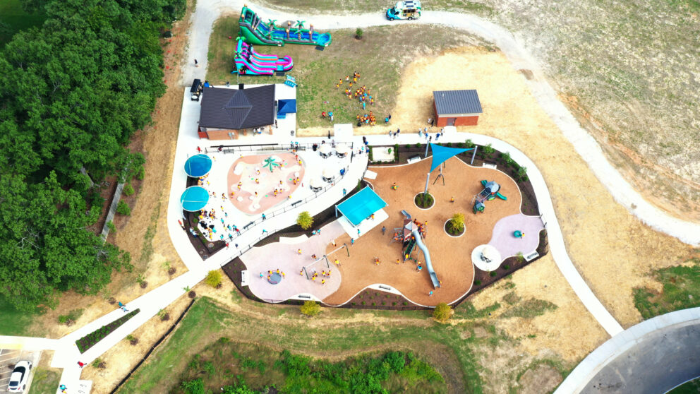A top-down view of the Beulah Park.