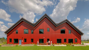 A rendering outside of the TB Smith Community Center.